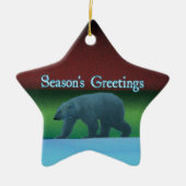 Seizoensvergrotingen - Polair Beer met lichte verl Keramisch Ornament (Voorkant)