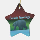 Seizoensvergrotingen - Polair Beer met lichte verl Keramisch Ornament (Links)