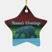 Seizoensvergrotingen - Polair Beer met lichte verl Keramisch Ornament (Achterkant)