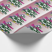 Seizoensverraad voor feestelijke kerstaven cadeaupapier (Hoek)