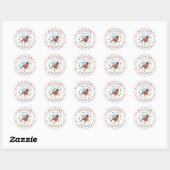 Seizoensvogel Ronde Sticker (Vel)