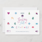 Seizoensvolle Emoji Foto van Emoji Feestdagenkaart (Voorkant)