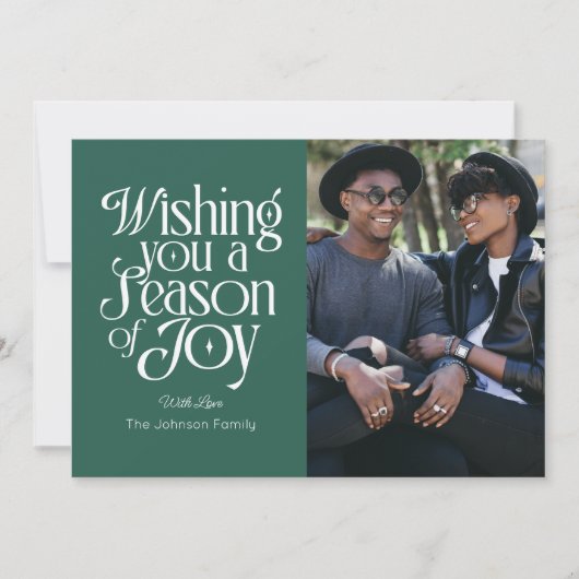 Seizoensvreugde Kerstkaart Persoonlijk Kaart (Voorkant)