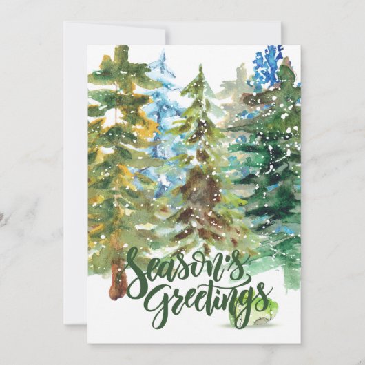 Seizoensvriendelijke kerstbomen Art Kaart (Voorkant)