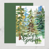 Seizoensvriendelijke kerstbomen Art Kaart (Voorkant / Achterkant)
