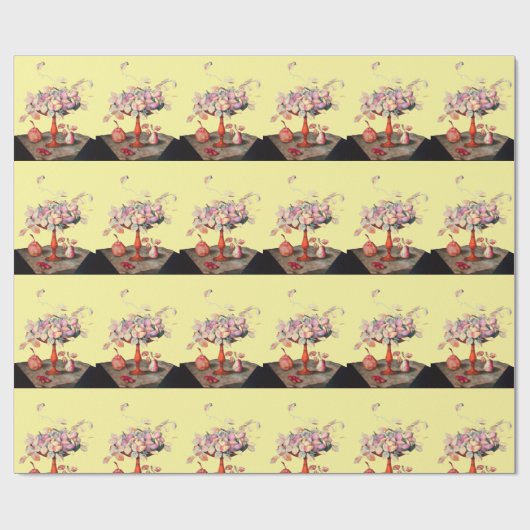 SEIZOENSVRUCHTEN / JASMIJNEN EN PRUIMEEL CADEAUPAPIER (Vlak)