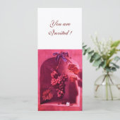 SEIZOENSVRUCHTEN - VOORSPOED roze rode champagne Kaart (Staand voorkant)