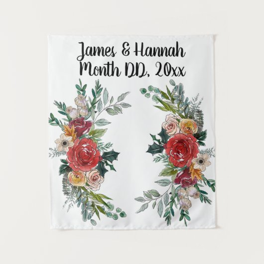 Seizoensweddenschap Achtergronddruppel, ceremonied Wandkleed (Voorkant)