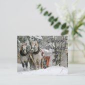 Seizoenswinterpaarden Briefkaart (Staand voorkant)