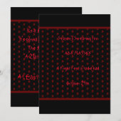 Seizoenszoekende Halloween Birthday Invitation Kaart (Voorkant / Achterkant)