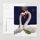 Seizoenszwanen Kerst Briefkaart (Voorkant / Achterkant)