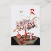 SEIZOENVASE, VLOEISTJES, LEIDT PEARS MONOGRAM VISITEKAARTJE (Achterkant)