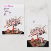 SEIZOENVASTE, VLOEISTJES, LEIDT PEARS Pink Visitekaartje (Voorkant / Achterkant)