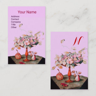 SEIZOENVROUWERS, LAAT MONOGRAM Pink Lila Visitekaartje