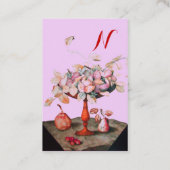 SEIZOENVROUWERS, LAAT MONOGRAM Pink Lila Visitekaartje (Achterkant)