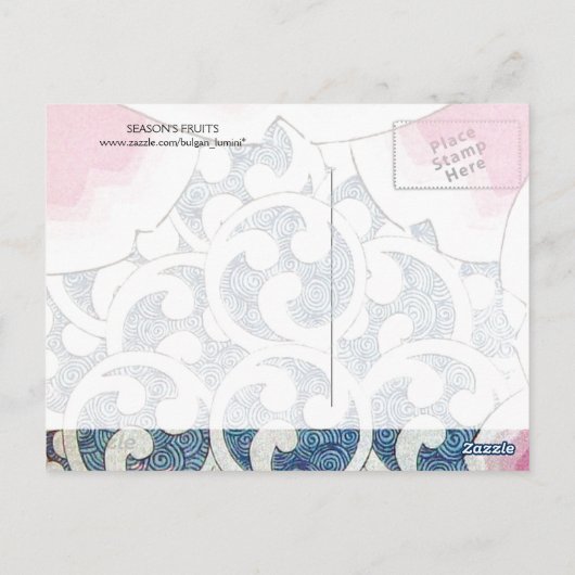 SEIZOENVRUCHTEN 5 BRIEFKAART (Achterkant)