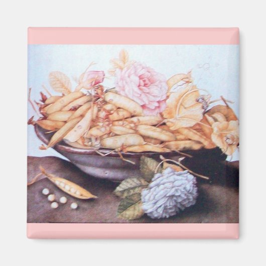 SEIZOENVRUCHTEN 6 - BEANEN EN ROZEN MAGNEET (Voorkant)