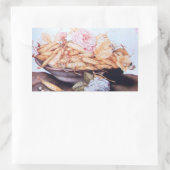 SEIZOENVRUCHTEN 6 - BEANEN EN ROZEN RECHTHOEKIGE STICKER (Tas)