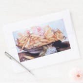 SEIZOENVRUCHTEN 6 - BEANEN EN ROZEN RECHTHOEKIGE STICKER (Envelop)