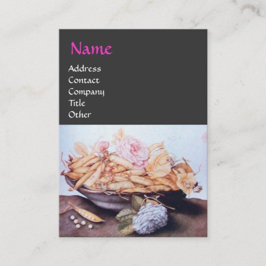 SEIZOENVRUCHTEN 6 - BEANEN EN ROZEN VISITEKAARTJE (Voorkant)