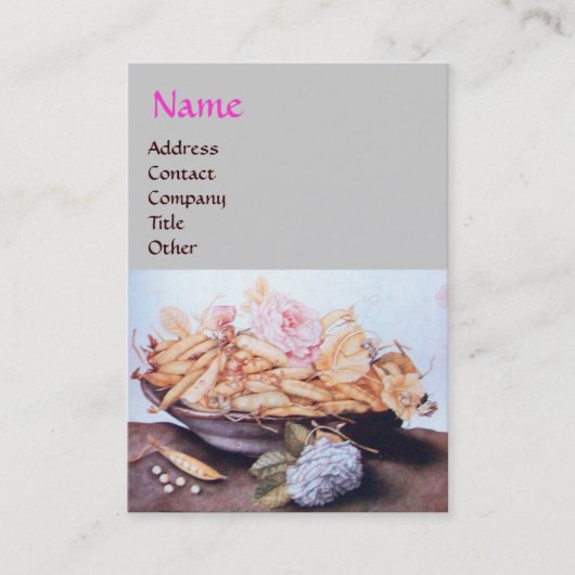 SEIZOENVRUCHTEN 6 - BEANEN EN ROZEN VISITEKAARTJE (Voorkant)