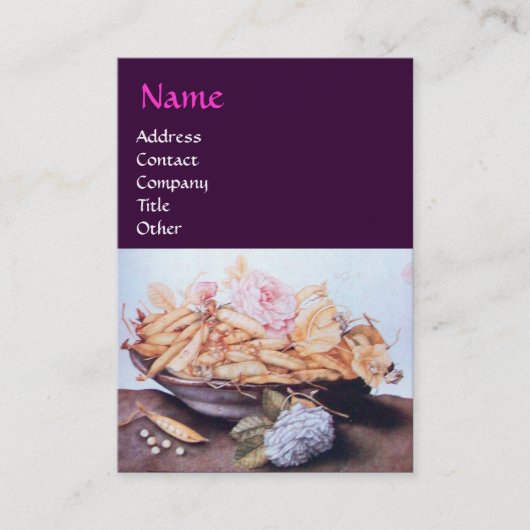 SEIZOENVRUCHTEN 6 - BEANEN EN ROZEN VISITEKAARTJE (Voorkant)