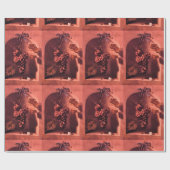 SEIZOENVRUCHTEN - Antiek Rood roze Cadeaupapier (Vlak)