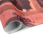 SEIZOENVRUCHTEN - Antiek Rood roze Cadeaupapier (Rol Hoek)