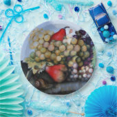 SEIZOENVRUCHTEN , DRUIVEN EN PAARDEN PAPIEREN BORDJE (Feest)