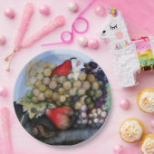 SEIZOENVRUCHTEN , DRUIVEN EN PAARDEN PAPIEREN BORDJE (Feest)