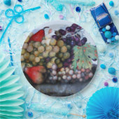 SEIZOENVRUCHTEN , DRUIVEN EN PAARDEN PAPIEREN BORDJE (Feest)