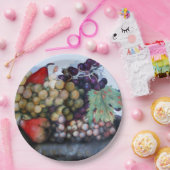 SEIZOENVRUCHTEN , DRUIVEN EN PAARDEN PAPIEREN BORDJE (Feest)