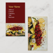 SEIZOENVRUCHTEN/KERNEN EN KARNATIES,Rood Visitekaartje (Voorkant / Achterkant)