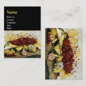 SEIZOENVRUCHTEN / KERNEN EN KARNATIES VISITEKAARTJE (Voorkant / Achterkant)