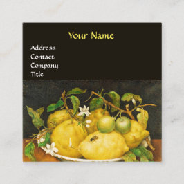 SEIZOENVRUCHTEN, LEMONS EN WITTE STROMEN Geel Vierkante Visitekaartje
