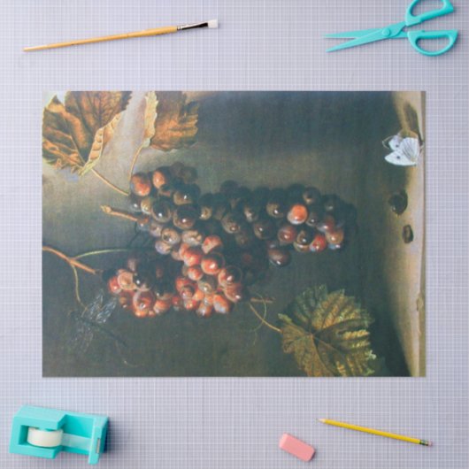 SEIZOENVRUCHTEN, PROSPERITAIRE rode druiven, vlind Tissuepapier (Craft)