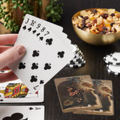 SEIZOENVRUCHTEN, PROSPERITEIT, BEHANDELDE RODE DRU POKERKAARTEN (Insitu)