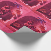 SEIZOENVRUCHTEN - PROSPERITEIT Fuchsia Red Pink Cadeaupapier (Hoek)