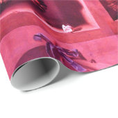 SEIZOENVRUCHTEN - PROSPERITEIT Fuchsia Red Pink Cadeaupapier (Rol Hoek)