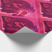 SEIZOENVRUCHTEN - PROSPERITEIT Fuchsia Red Pink Cadeaupapier (Hoek)