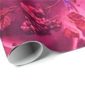 SEIZOENVRUCHTEN - PROSPERITEIT Fuchsia Red Pink Cadeaupapier (Rol Hoek)