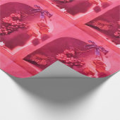 SEIZOENVRUCHTEN - PROSPERITEIT Fuchsia Red Pink Cadeaupapier (Hoek)