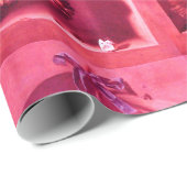 SEIZOENVRUCHTEN - PROSPERITEIT Fuchsia Red Pink Cadeaupapier (Rol Hoek)