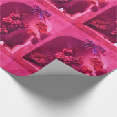 SEIZOENVRUCHTEN - PROSPERITEIT Fuchsia Red Pink Cadeaupapier (Hoek)