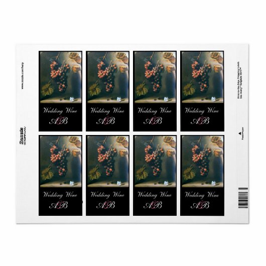 SEIZOENVRUCHTEN - PROSPERITEIT Rode roze fuchsie,  Etiket (Full Sheet)