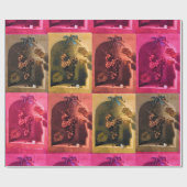 SEIZOENVRUCHTEN - PROSPERITEIT Rode roze gele drui Cadeaupapier (Vlak)