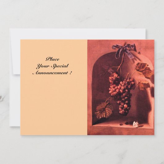 SEIZOENVRUCHTEN - PROSPERITEIT, roze rood bruin Aankondiging (Achterkant)