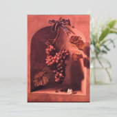 SEIZOENVRUCHTEN - PROSPERITEIT, roze rood bruin Kaart (Staand voorkant)