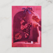 SEIZOENVRUCHTEN - PROSPERITEIT, roze rood Visitekaartje (Achterkant)