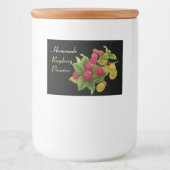 SEIZOENVRUCHTEN / RASPBERRIES .PReserves Black Voedselcontainer Etiket (Voorkant)